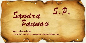 Sandra Paunov vizit kartica